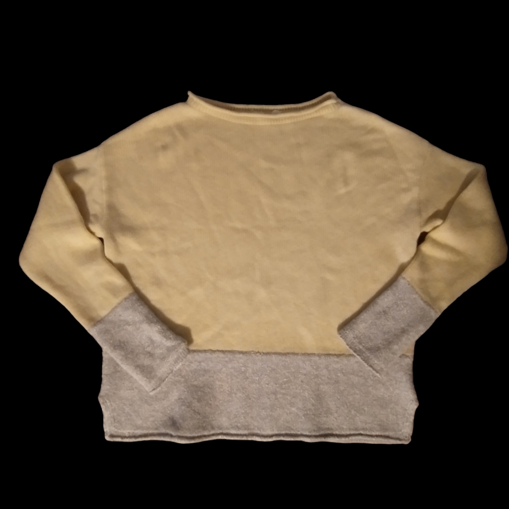Athleta Women's Brindle Border 100% Wool Sweater Size L